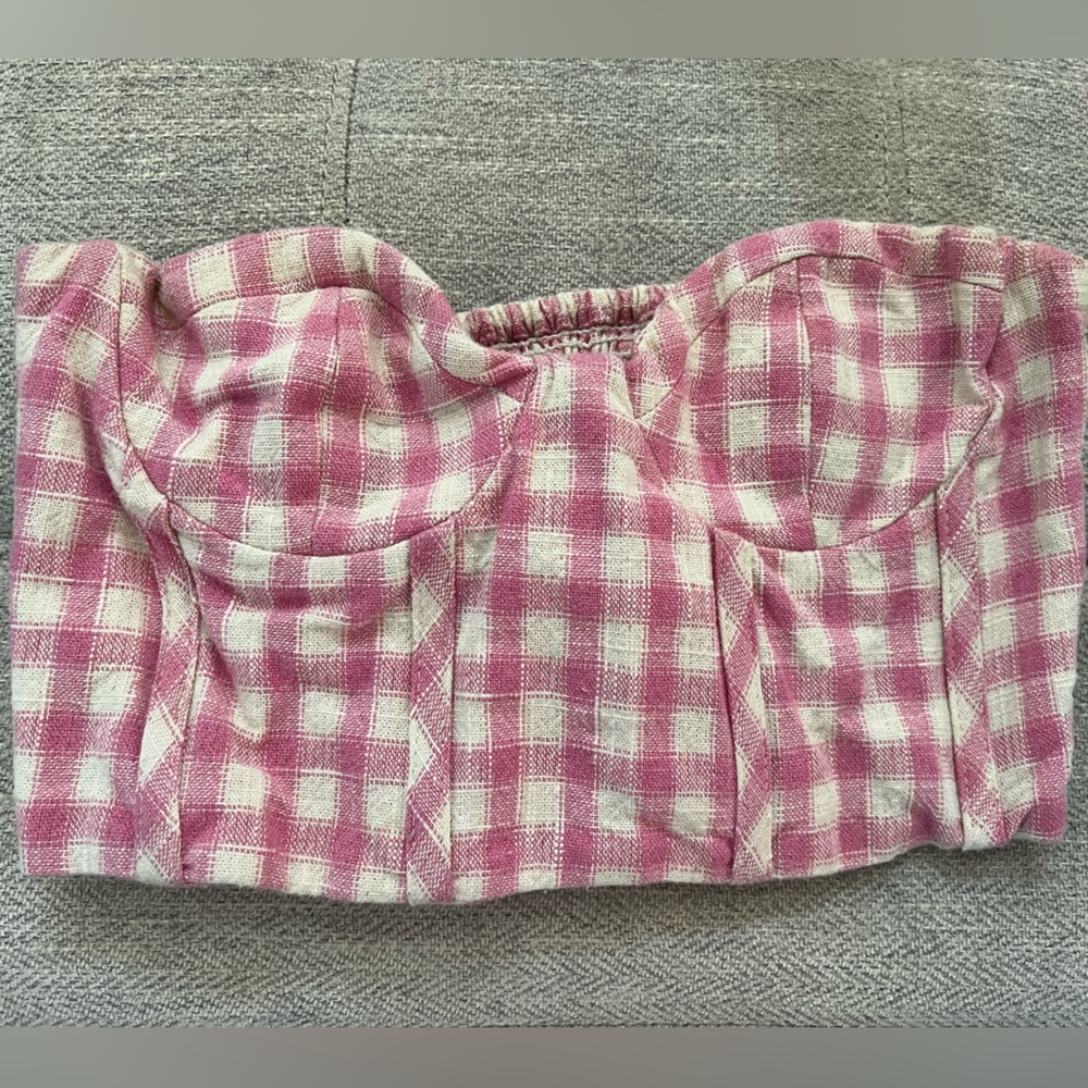 Zara Plaid Top